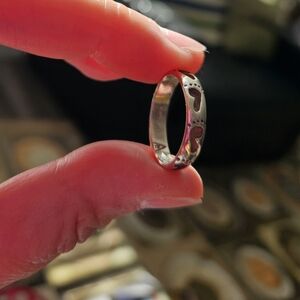 Silver Baby Footprint Ring